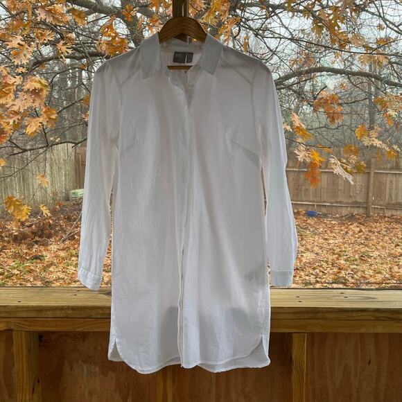 ASOS Design Cotton Mini Shirt Dress In White Size 6. NEW - Picture 5 of 13